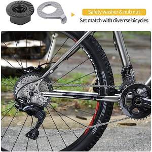 12 pièces moyeu de vélo écrou d'essieu à bride et kit de rondelle de sécurité 3 tailles pour <span class=keywords><strong>roue</strong></span> de vélo <span class=keywords><strong>avant</strong></span> et arrière - Product Image 5