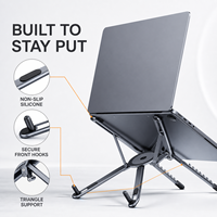 Support d'ordinateur portable en aluminium rotatif à 360° avec logo personnalisé, pliable, réglable, portable, support pour tablette et téléphone pour PC, iPad, bureau