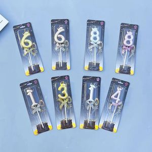 Velas Personalizadas con Números del 0 al 9 para Cumpleaños, Corona Dorada, Navidad, San Valentín, Velas para Fiestas - Product Image 3