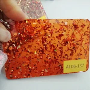 1220x2440mm Glitter Acrylic Sheet Colorful Glitter Plastic Boards For Decoration And Pendants