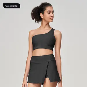 Conjunto de Top y Shorts de <span class=keywords><strong>Yoga</strong></span> para Mujer, Talla Grande, Corte Ajustado, Estampado Sólido, Secado Rápido, Transpirable, Ropa Deportiva, Novedad 2025 - Product Image 5