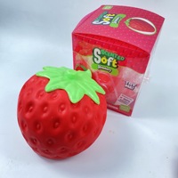 Jouet Squishy en PU Fraise Géante à Remontée Lente, Fidget Toy Anti-Stress en Forme de Fruit, Cadeau Nouveauté Mignon pour Enfants