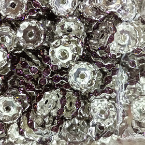 Bracelet de perles de 12 mm avec breloques, entretoises en cristal colorées, perles disques, strass, accessoires de perlage faits main en forme de roue pour DIY - Product Image 4