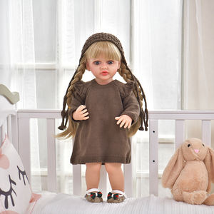 Muñeca Bebé <span class=keywords><strong>Reborn</strong></span> de 55 cm, Habla, Cuerpo Completo de Silicona Vinílica, Funcional, Muñeca Bebé <span class=keywords><strong>Reborn</strong></span> de Silicona de 22 Pulgadas - Product Image 5