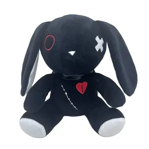 Hot Selling Halloween Dark Rabbit Stuffed Toys Dark Punk Reborn Rabbit Plush Toys