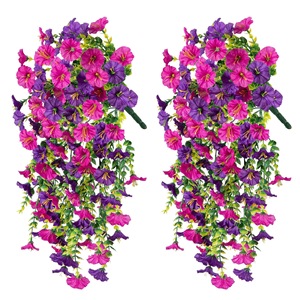 Vignes artificielles de glycine aux couleurs mélangées, fleurs en soie plastique pour la décoration murale intérieure et les jardins printemps-automne - Product Image 2