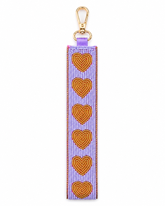 Sstringz Handmade Beaded Heart Keychain Premium Acrylic Bead <b>Key</b> <b>Ring</b> Stylish Accessory for Women Girls and Teens - Product Image 5