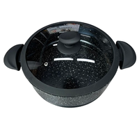 Surface de cuisson à revêtement antiadhésif 26cm Pot de soupe antiadhésif et marmite pour une alimentation saine Cuisson au gaz et à l'induction