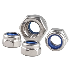 Tuerca de seguridad con inserto de nailon DIN985, acero inoxidable 304, sistema imperial 2 # Tuercas hexagonales autoblocantes anticaída métricas de 3/4" M2-M30 - Product Image 3