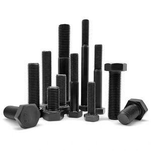 Hex Head Bolts 12.9 Grade Black Oxide Full Thread Half Thread DIN933 Standard Use 45 Steel Extended Screw - Product Image 1