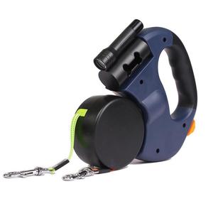 Automatic retractable leash one tow two double head rope multi-color reflective creative dog leash dog chain