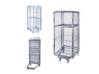 Kainan Chariot à cage roulante pour centre logistique en acier à 4 côtés avec fil pliable et cadre en Z personnalisé pour supermarché