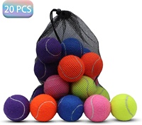 WD-A Vente Flash Balles de Tennis d'Entraînement Personnalisées Pas Chères Rebond Élevé (135-147cm) 65mm 58g Mousse PU Souple et Élastique pour Enfants et Animaux de Compagnie