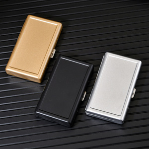 Boîte à cigarettes <span class=keywords><strong>vintage</strong></span> pour femmes, portable, anti-pression, rectangulaire, en métal, pour 20 cigarettes fines - Product Image 6