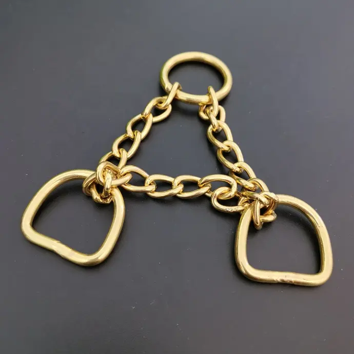 Laiton martingale chaîne avec 1 "D anneau pour collier de chien