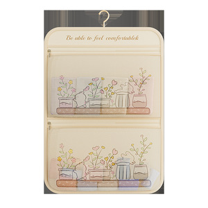 Mesh <b>Hanging</b> Closet Organizer Rectangular <b>Hook</b> Type Wall Mounted Wardrobe Storage Bag <b>For</b> Clothing Socks Underwear - Product Image 5