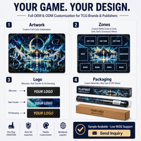 Fabricant de tapis de jeu TCG personnalisés, programme OEM ODM pour les marques de jeux de cartes, zones personnalisées, logo et emballage en boîte de vente au détail