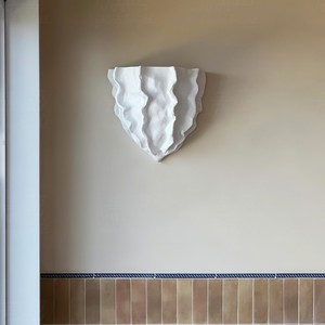 Lampe murale en plâtre à motif coquille Saint-Jacques, LED E27, avec interrupteur, pour chambre, couloir, entrée, style Wabi Sabi, design artistique. - Product Image 1