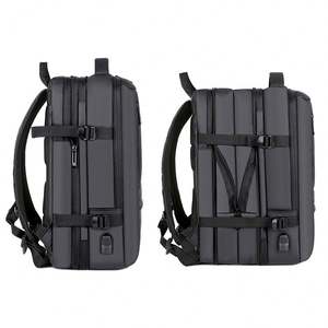 Custom <b>Black</b> Women Office Work Computer Bag <b>Trolley</b> Business Expandable Usb Charger Travel Laptop Bags Backpack for Men - Product Image 3