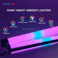 Lampe de bureau LED Tcwin Smart APP RGB avec rythme musical pour salon, chambre à coucher, décoration murale TV et jeux