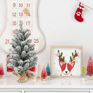 Sapins de Noël verts miniatures de haute qualité et abordables pour différentes occasions, avec base en bois - Product Image 2