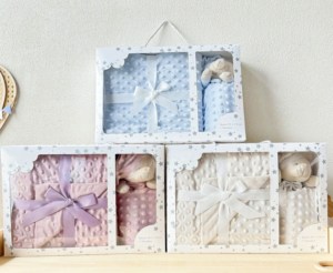 Bán Buôn Bé Giữ Ấm Mềm Chăn Bộ Đồ Giường Đặt <span class=keywords><strong>Micro</strong></span> Minky <span class=keywords><strong>Polyester</strong></span> Dot Bé Chăn Cho Trẻ sơ sinh - Product Image 1