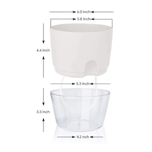 Maceta con Autorriego, Jardinera Automática, Maceta Pequeña para Plantas, Maceta <span class=keywords><strong>de</strong></span> Plástico con Autorriego para Personas con Poco Tiempo - Product Image 2