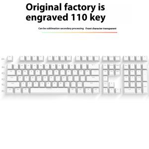 Tecla de moldeo por inyección de dos colores en blanco PBT personalizada para grabado por sublimación térmica DIY para teclado mecánico <span class=keywords><strong>ANSI</strong></span> ISO - Product Image 3