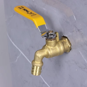 TMOK <span class=keywords><strong>pas</strong></span> <span class=keywords><strong>cher</strong></span> G1/2 "eau chaude en laiton robinet à tournant sphérique Type robinet d'eau Bibcock pour réservoir d'eau de jardin - Product Image 6