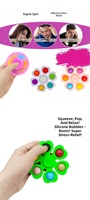 Spinner de Burbujas para Dedos, Juguete Giratorio para Aliviar el Estrés, Juguete Sensorial Giratorio de Colores para Todas las Edades