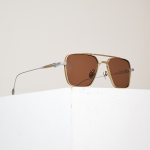Factory Retro <b>Sunglasses</b> Custom Brand Logo High Quality Double Bridge Pilot Sun Glasses Bulk Price Ready to Ship - Product Image 3