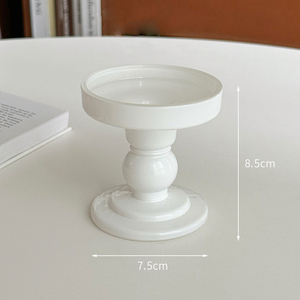 Porte-bougie <span class=keywords><strong>en</strong></span> <span class=keywords><strong>verre</strong></span> vintage français <span class=keywords><strong>en</strong></span> forme de colonne romaine, pulvérisation givrée, centre de table de mariage, accessoire de photographie, décoration de table de café, Pâques - Product Image 4
