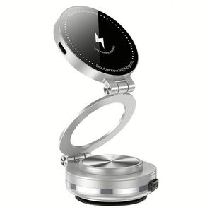 360 Degrees Rotatable Magnetic Phone <b>Stand</b> - Alloy Car Holder for <b>Wireless</b> <b>Charging</b> - Product Image 1