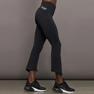 Taille haute femmes pantalons de Yoga 81% Nylon 19% Spandex Leggings serrés actif <span class=keywords><strong>Upper</strong></span> <span class=keywords><strong>East</strong></span> <span class=keywords><strong>Side</strong></span> Split bas Leggings de gymnastique pour les femmes - Product Image 3