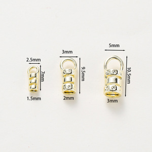 14k 18k Gold Plated <b>Copper</b> Clip Buckle For <b>Bracelet</b> Making Rectangle Shape Jewelry Finding Component - Product Image 2