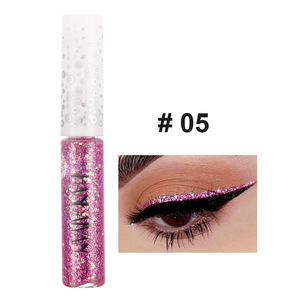 Palette de maquillage pour les yeux liquide monocolore, fard à paupières et eye-liner pailleté, effet gelée scintillante, waterproof, pour peaux claires, scène et soirées - Product Image 4