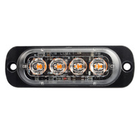 Feux d'avertissement pour camion à 4 LED à haute luminosité, à une seule rangée, DAO12-24V, feux stroboscopiques décoratifs modifiés pour moto et pick-up