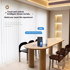 Smart Electric Dream Hotel Apartment Curtains <strong>Wide</strong> Slats Transparent Vertical <strong>Blinds</strong> Built-In Plain Polyester Material Room - Product Image 5