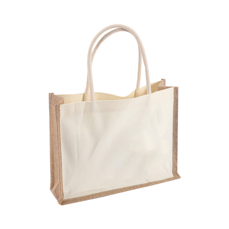 Organic Canvas & Jute Tote Jar for Advertising & Grocery Shopping