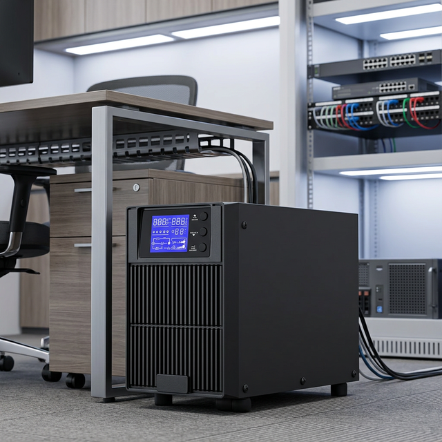 2kVA 1.8KW Online UPS Single Phase 220V Critical Backup Security Monitoring Continuous Backup System Protection
