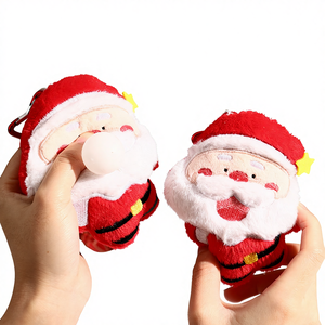Boneka Gantungan Kunci Natal Asli Bentuk Kepala Bengkok, Mainan Penghilang Stres, Gantungan Tas Kecil, Hadiah Natal, Buatan China - Product Image 1