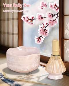 Low MOQ Keramik Cute Matcha Set rosa Beste Bambus Chasen Matcha Schneebesen mit Geschenk verpackung Box - Product Image 6