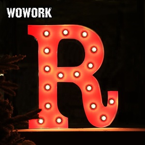 Wowork 2025 mới ngoài trời không thấm nước Cổ Điển Mới nổi Edison dẫn bóng đèn thư Bảng chữ cái ánh sáng cho cửa sổ cửa hàng hiển thị - Product Image 4