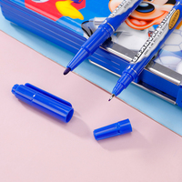 Marqueurs permanents à double pointe en plastique avec logo personnalisé, à base d'huile, avec pointes fines en forme de biseau pour une étiquetage industriel imperméable et indélébile