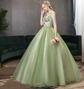 Nuevo Examen <span class=keywords><strong>de</strong></span> arte vocal coro canción popular Canto traje <span class=keywords><strong>de</strong></span> actuación falda tutú femenina larga gasa colorida noche - Product Image 4