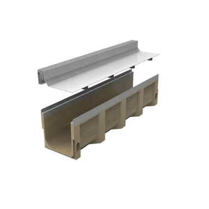 Grondaia di scarico in resina da 200mm ecologica con copertura in acciaio inossidabile - Product Image 5