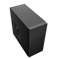 Boîtier d'ordinateur Micro ATX pour mini tour de bureau approuvé CE EMI avec ports USB et audio avant Châssis tour moyenne en plastique avec ventilateur