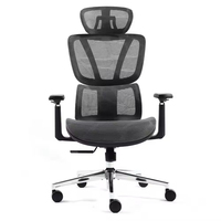 Chaise de bureau ergonomique pivotante à double dossier en maille avec repose-pieds et support lombaire pour bureau à domicile