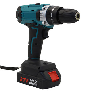 21V Max Lithium Electric Drill With 2 Batteries And Charger Keyless Chuck Reversible For DIY Metal Drilling And Screw Tightening - Product Image 2