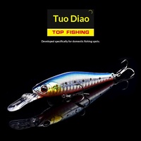 Leurre de pêche articulé type Minnow 65mm 75mm 5.6g 7.8g, flottant, appât dur, profondeur de plongée 1.5m pour achigan et culter
